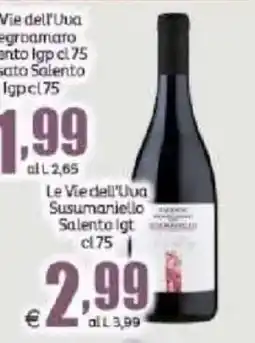 Elite Le Vie dell'Uva Susumaniello Salento Igt offerta