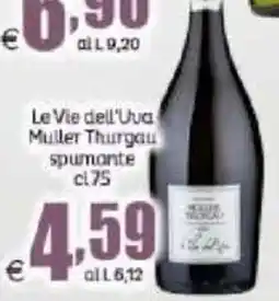 Elite Le Vie dell'Uva Muller Thurgau spumante offerta
