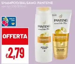 Pan Pantene shampoo e balsamo Active Nutri-Plex offerta