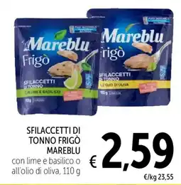 Spazio Conad Sfilaccetti di tonno frigo mareblu offerta