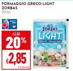 Pan Formaggio greco light Zorbas offerta