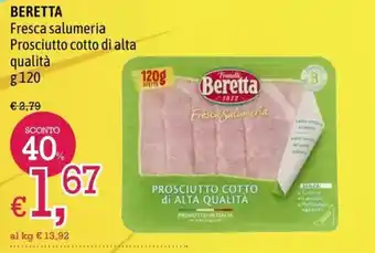 Prosciutto cotto di alta qualità Beretta