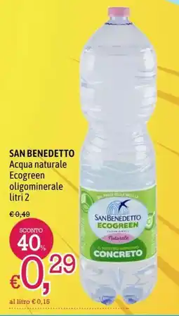 A&O San Benedetto Acqua naturale Ecogreen oligominerale offerta