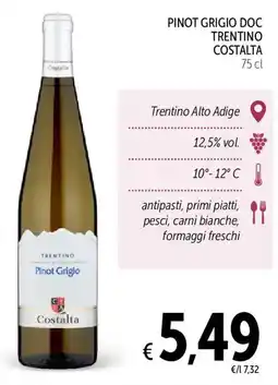 Spazio Conad Pinot Grigio Costalta offerta