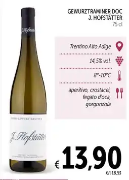 Spazio Conad Gewurztraminer Doc J. Hofstätter offerta