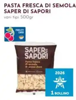 Pan Pasta fresca di semola Saper di Sapori offerta