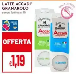 Pan Latte Accadi' Granarolo senza lattosio offerta