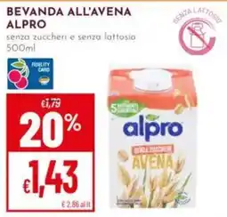 Pan Bevanda all'avena Alpro offerta