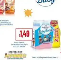 Pan Acqua Minerale San Benedetto Baby Bottle offerta