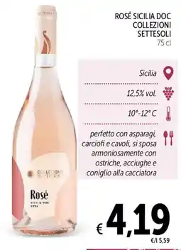 Spazio Conad Rosé Sicilia DOC Collezioni Settesoli offerta