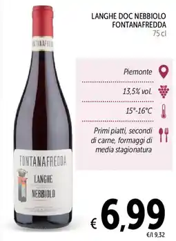 Spazio Conad Fontanafredda Langhe Nebbiolo offerta