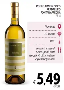 Spazio Conad Roero Arneis DOCG Pradalupo Fontanafredda offerta