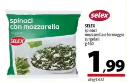 A&O Selex spinaci con mozzarella offerta