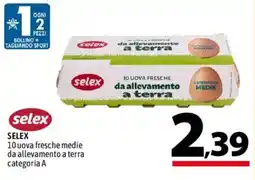 A&O Selex 10 uova fresche medie da allevamento a terra categoria A offerta