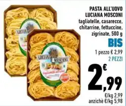 Conad Superstore Pasta all'uovo Luciana Mosconi offerta