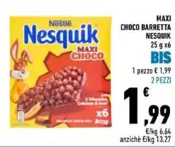 Conad Superstore Nestle Nesquik Maxi Choco Barretta offerta