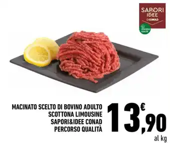 Macinato scelto di bovino adulto scottona limousine