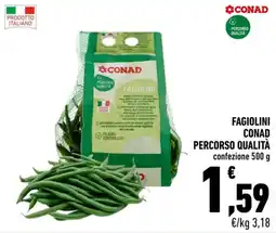 Conad Superstore Fagiolini Conad Percorso Qualità offerta
