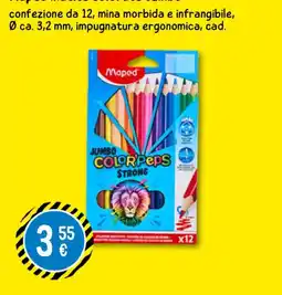 Tedi Maped Jumbo Color'peps Strong offerta