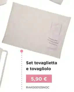 Kasanova Set tovaglietta e tovagliolo offerta