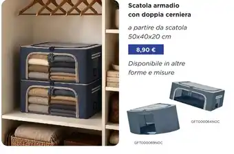 Scatola armadio con doppia cerniera