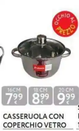 Le Mille Casseruola con coperchio vetro offerta