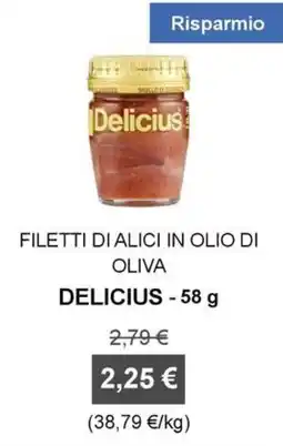 Orvea Filetti di alici in olio di oliva Delicius offerta