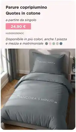Kasanova Parure copripiumino Quotes in cotone offerta