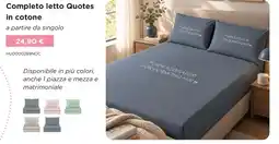 Kasanova Completo letto Quotes in cotone offerta