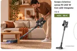 Kasanova Scopa ciclonica senza fili 250 W Con LED integrato offerta