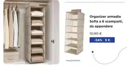 Kasanova Organizer armadio Sofia a 6 scomparti offerta