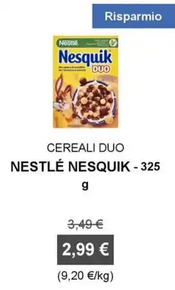 Orvea Cereali Duo Nestlé Nesquik offerta