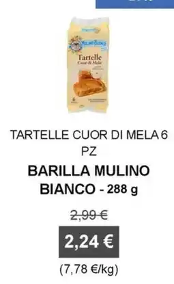 Orvea Tartelle cuor di mela Barilla Mulino Bianco offerta
