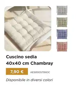 Kasanova Cuscino sedia Chambray offerta