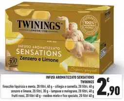Spazio Conad Infusi aromatizzato Sensations Twinings Zenzero e Limone offerta