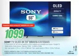 Leonardelli Sony TV OLED 4K 55" Bravia 6 K-55A65 offerta