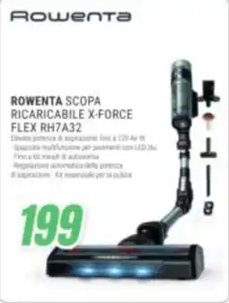 Leonardelli Rowenta scopa ricaricabile x-force flex rh7a32 offerta