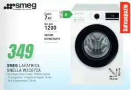 Leonardelli SMEG lavatrice snella W3C072A offerta