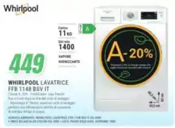 Leonardelli Whirlpool lavatrice FFB 1148 BSV IT offerta