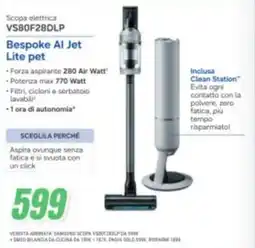 Leonardelli Samsung Scopa elettrica VS80F28DLP Bespoke AI Jet Lite pet offerta