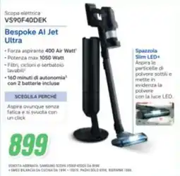 Leonardelli Samsung Scopa Bespoke Al Jet Ultra offerta
