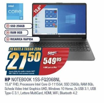 Sinergy hp Notebook 15S-FQ2068NL offerta