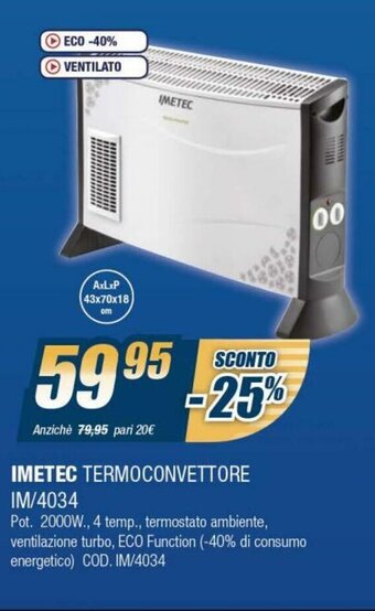 Imetec Termoconvettore IM/4034