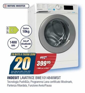 Sinergy Indesit Lavatrice BWE101484XWSIT offerta