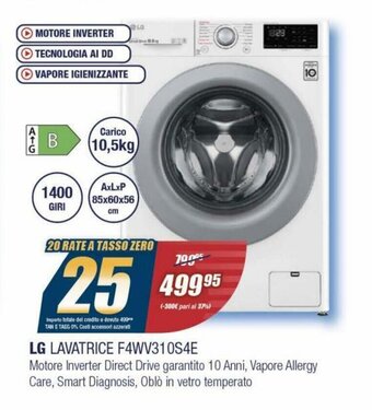 Sinergy LG Lavatrice F4WV310S4E offerta