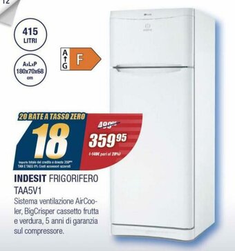 Sinergy Indesit Frigorifero TAA5V1 offerta