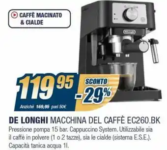 Sinergy DeLonghi Macchina del Caffè EC260.BK offerta