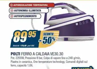 Sinergy Polti Ferro a Caldaia VE30.30 offerta
