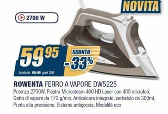 Sinergy Rowenta Ferro A Vapore DW5225 offerta