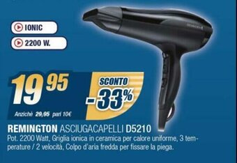 Remington Asciugacapelli D5210